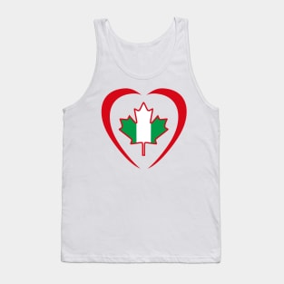 Canadian Nigerian Multinational Patriot Flag (Heart) Tank Top